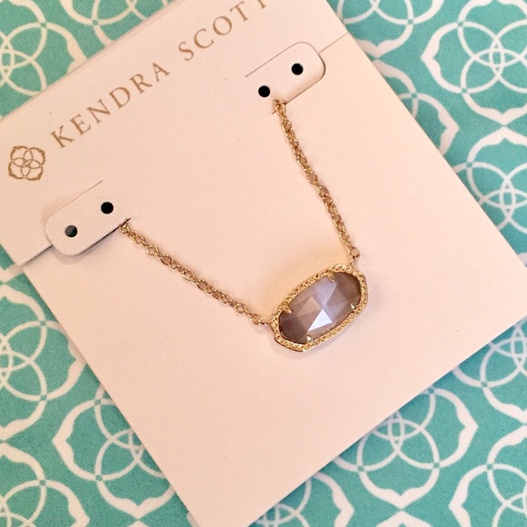 Kendra Scott Jewelry - NWT Kendra Scott Elisa Necklace Cats Eye Gray